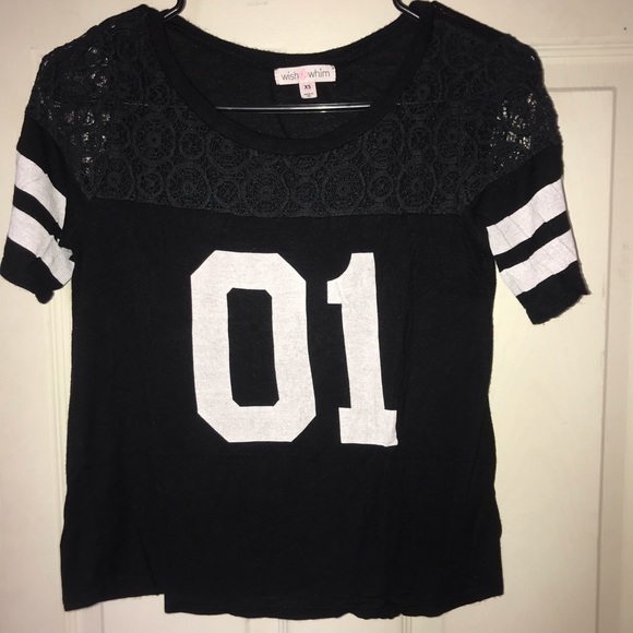 Black Jersey Crop Top - Picture 1 of 3